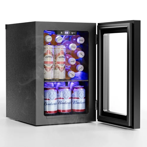 Pro 24 Can Glass Door Mini Fridge – Beverage Refri